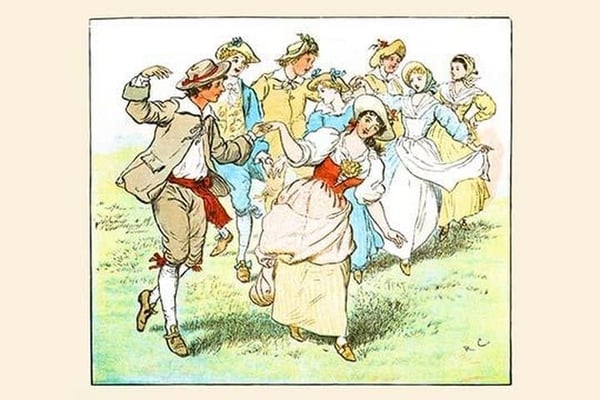 Square Dance by Randolph Caldecott - Art Print