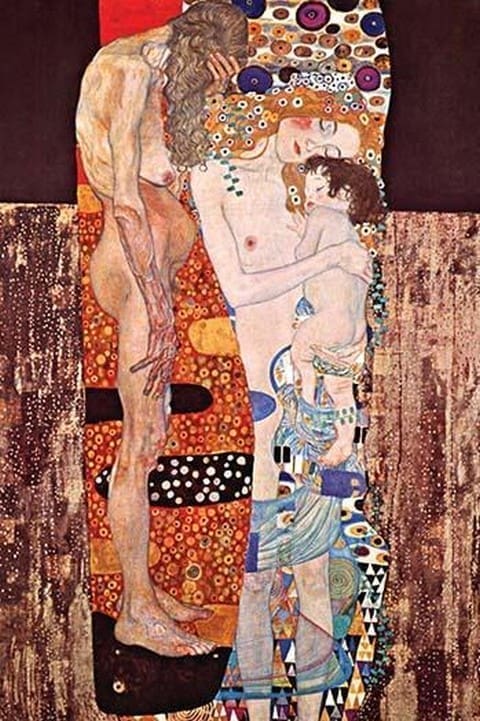 The Three ages of a Woman by Gustav Klimt - Art Print