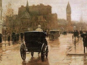 Columbus Avenue by Frederick Childe Hassam - Art Print