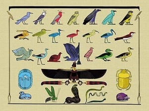 Birds and Other Creatures from Egyptian Monuments by John Gardner Wilkinson - Art Print