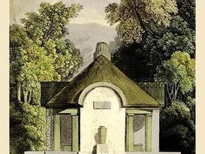 A Small Cottage on a Lake by J. B. Papworth - Art Print
