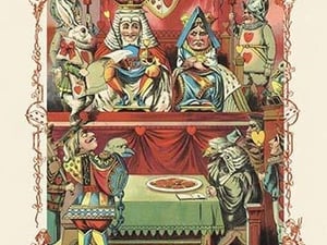 Alice in Wonderland: The King and Queen's Court by John Tenniel - Art Print