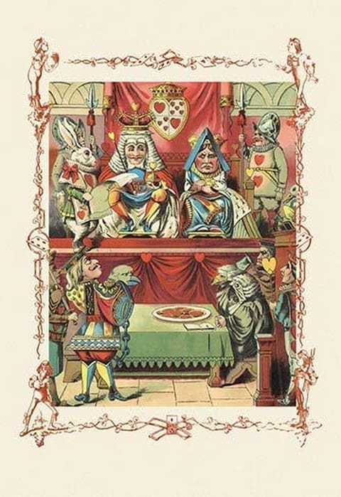Alice in Wonderland: The King and Queen's Court by John Tenniel - Art Print