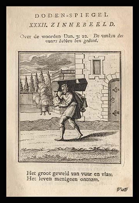 Man with Small Coffin - Art Print