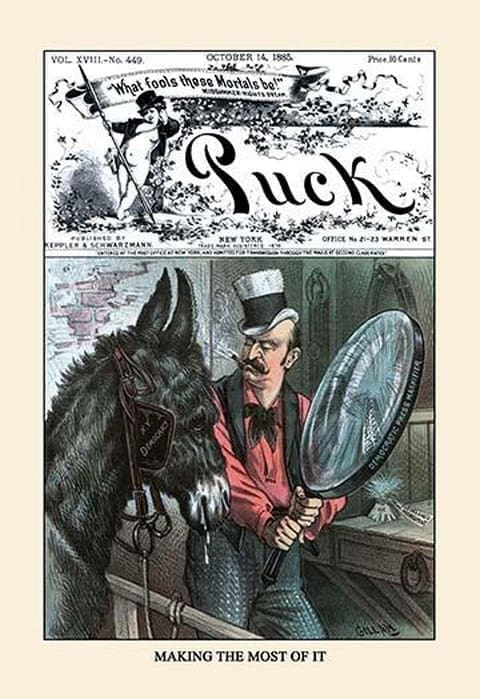 Puck Magazine: Making the Most of It by Bernhard Gillam - Art Print