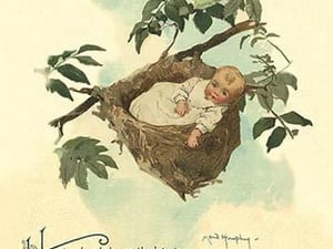 Hush A Bye Baby by Maud Humphrey - Art Print
