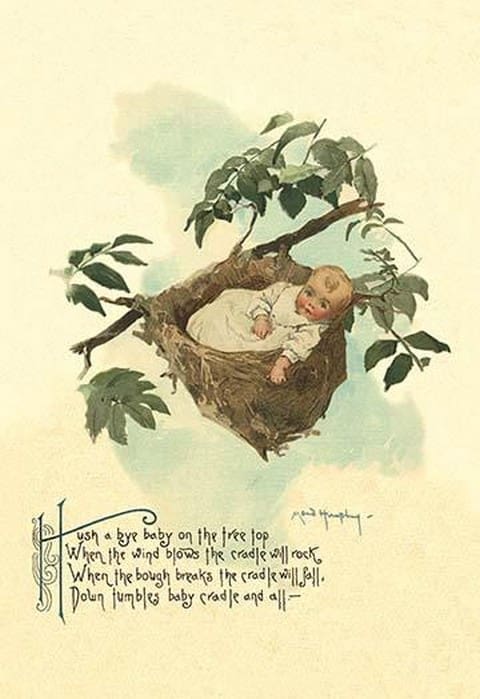 Hush A Bye Baby by Maud Humphrey - Art Print
