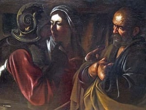 Denial of St. Peter by Caravaggio - Art Print