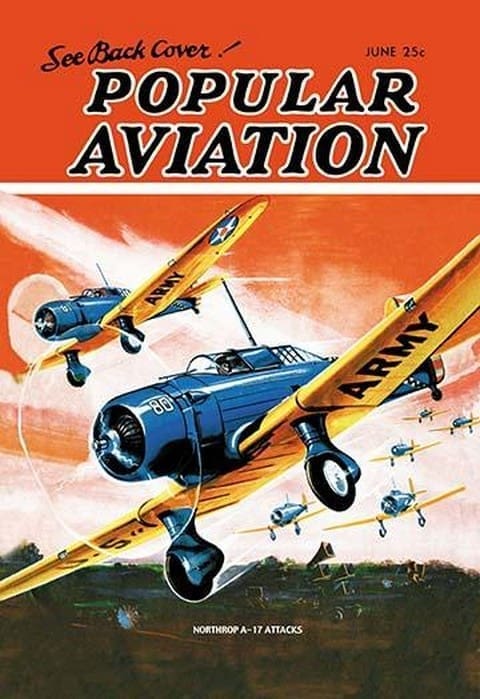 Northrop A-17 Attacks - Art Print