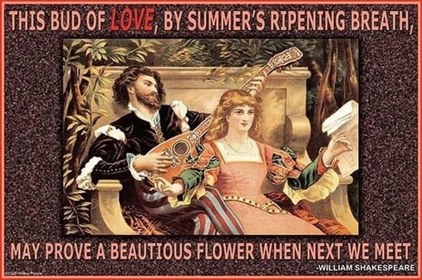 This Bud of Love by William Shakespeare - Art Print