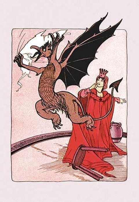 Gryphon and Ozma by John R. Neill - Art Print