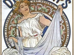 Bleu Dsechamps Sold Here by Alphonse Mucha - Art Print