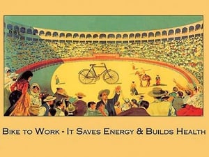 Bike to Work by Wilbur Pierce - Art Print
