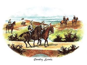 Cavalry Scouts by Richard Simkin - Art Print