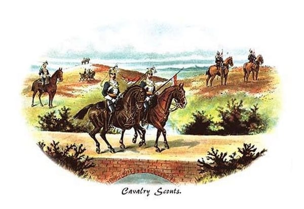 Cavalry Scouts by Richard Simkin - Art Print