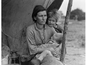 Migrant agricultural worker's family by Dorothea Lange - Art Print