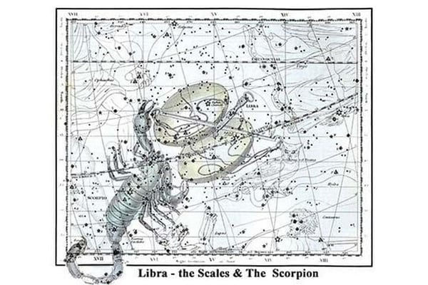 Libra - the Scales & The Scorpion by Alexander Jamieson - Art Print