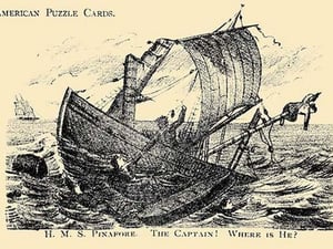 H.M.S. Pinafore. The Captain! Where is he? by American Puzzle Co. - Art Print