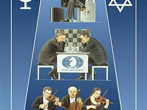 1 Jew (Banker) 2 Jews (Chess) 3 Jews (Orchestra) by Dimitri Deeva - Art Print