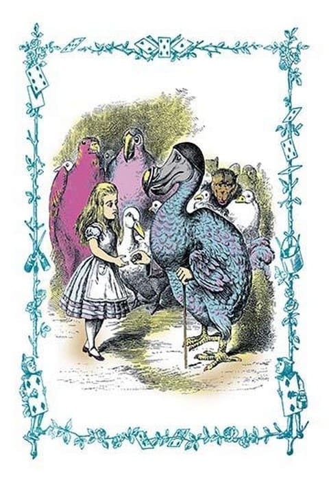 Alice in Wonderland: Dodo Gives Alice a Thimble by John Tenniel - Art Print