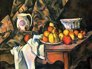 Still Life with Apples & Peaches by Paul Cezanne - Art Print