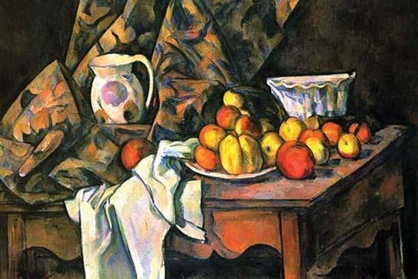 Still Life with Apples & Peaches by Paul Cezanne - Art Print