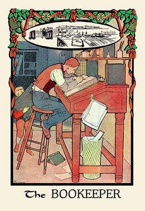 The Bookeeper by H.O. Kennedy - Art Print