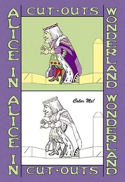 Alice in Wonderland: The King - Color Me! by John Tenniel - Art Print