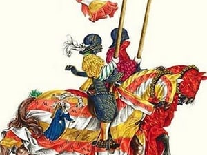 German Knights in Horseback in Procession by H. Burkmair #4 - Art Print