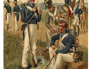 Enemy At Bay - 1813 - 1821 - Fireside Chat By Henry Alexander Ogden - Art Print