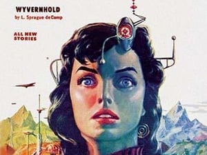 Science Fiction Quarterly: Woman with Forehead Transmitter - Art Print
