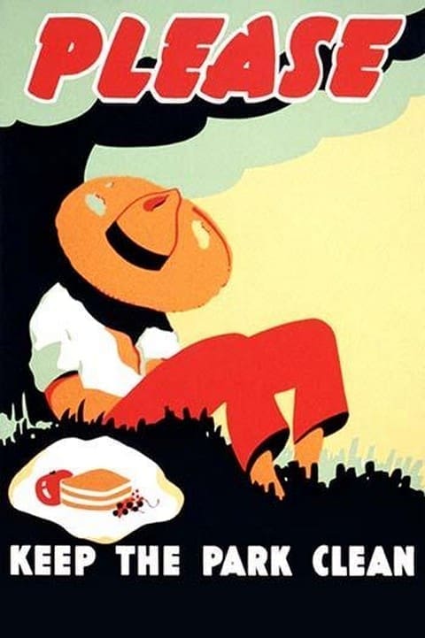 Please Keep the Park Clean by Morris Katz - Art Print