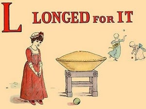 L - Longed for It by Kate Greenaway - Art Print