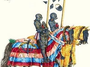 German Knights in Horseback in Procession by H. Burkmair 4 - Art Print