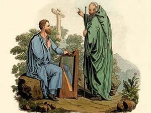 A British Bard and Ovate - Art Print