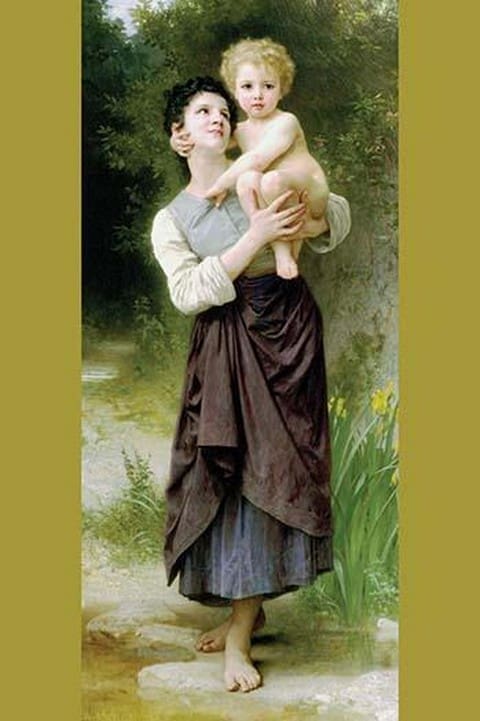 Brother And Sister by William Bouguereau - Art Print