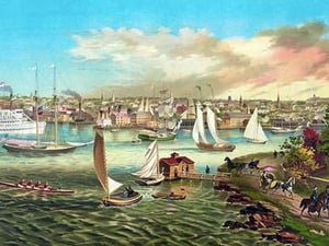 Newport Ship Chandlers by F. Gleason - Art Print