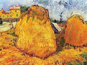 Haystacks in Provence by Vincent van Gogh - Art Print