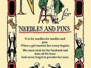 N for Needles and Pins by Tony Sarge - Art Print