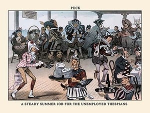 Puck Magazine: A Steady Summer Job for the Unemployed Thespians by Frederick Burr Opper - Art Print