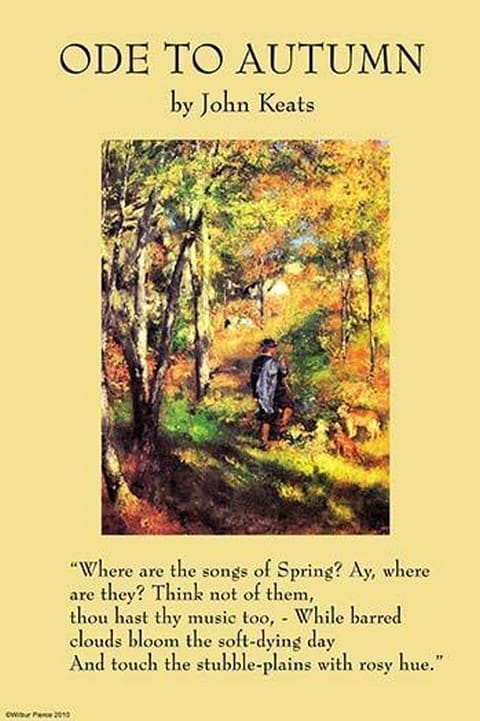 Ode to Autumn by John Keats - Art Print