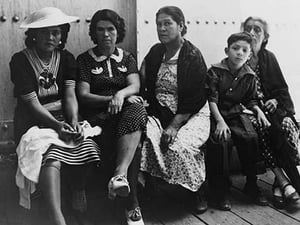 Mexicans entering the United States. by Dorothea Lange - Art Print