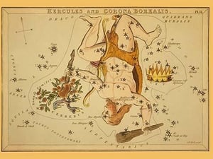 Hercules and Corona Borealis by Aspin Jehosaphat - Art Print