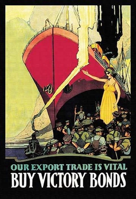 Our Export Trade Is Vital: Buy Victory Bonds by Arthur Keelor - Art Print