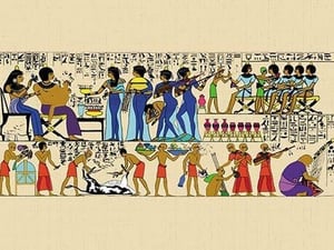 Celebration from a Tomb at Thebes by John Gardner Wilkinson - Art Print