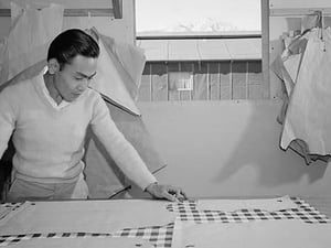 Bert K. Miura (pattern making) by Ansel Adams - Art Print
