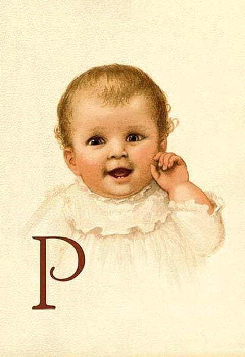 Baby Face P by Ida Waugh - Art Print