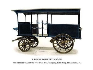 A Heavy Delivery Wagon - Art Print