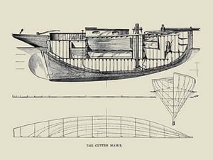 The Cutter Mamie by Charles P. Kunhardt - Art Print