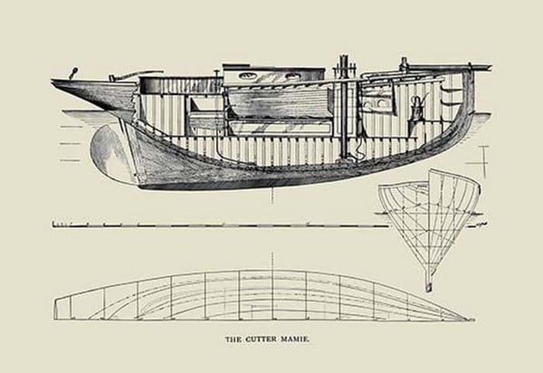 The Cutter Mamie by Charles P. Kunhardt - Art Print